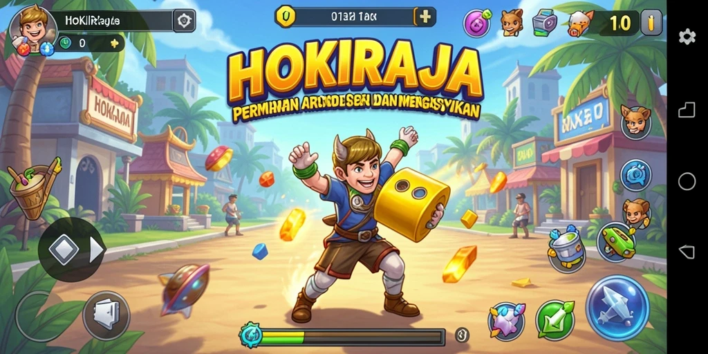 Tampilan screenshot HOKIRAJA menunjukkan gameplay yang menegangkan dan seru.