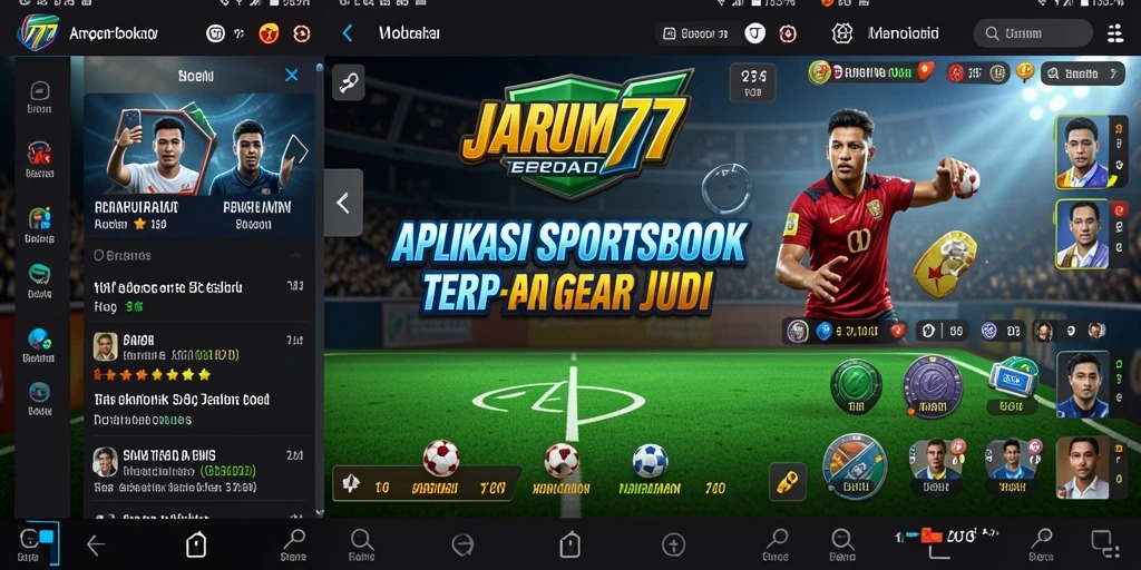 Tampilan antarmuka JARUM77 saat bermain taruhan olahraga.