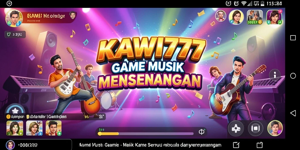 Screenshot KAWI777 menunjukkan gameplay musik yang interaktif dan menarik.