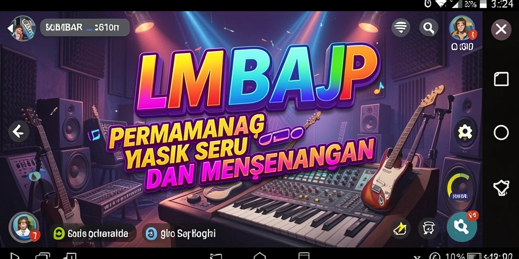 Tampilan menarik dari gameplay LMBAJP yang menunjukkan tantangan musik seru.