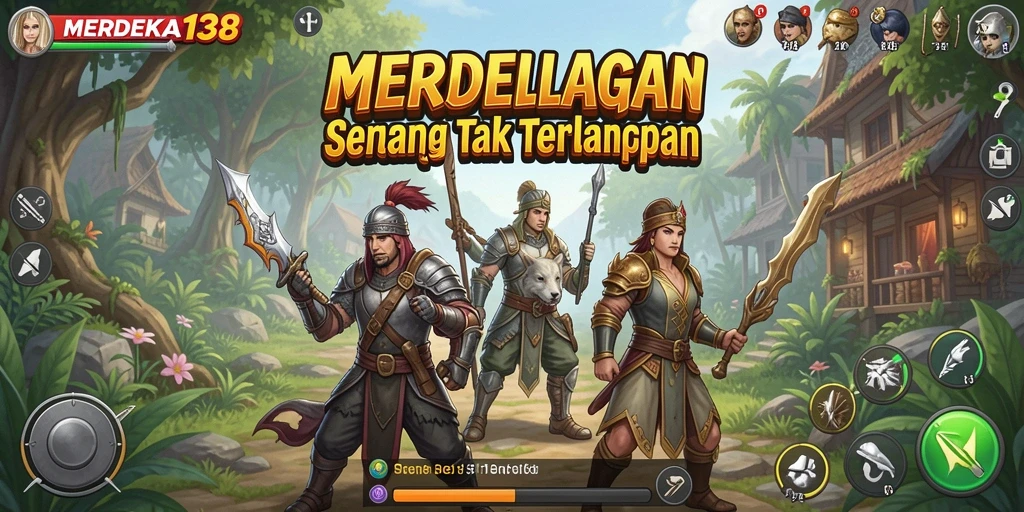 Tangkapan layar MERDEKA138 menampilkan aksi petualangan yang mendebarkan.